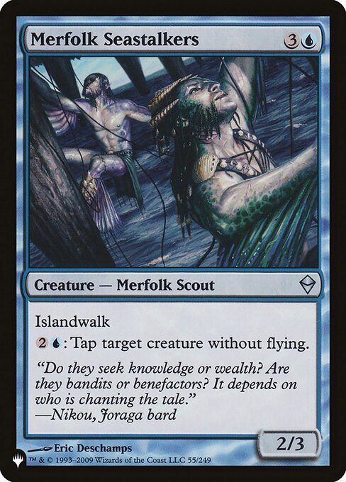 (英)マーフォークの海忍び / Merfolk Seastalkers【ZEN】 PWシンボル付き再販 No.055