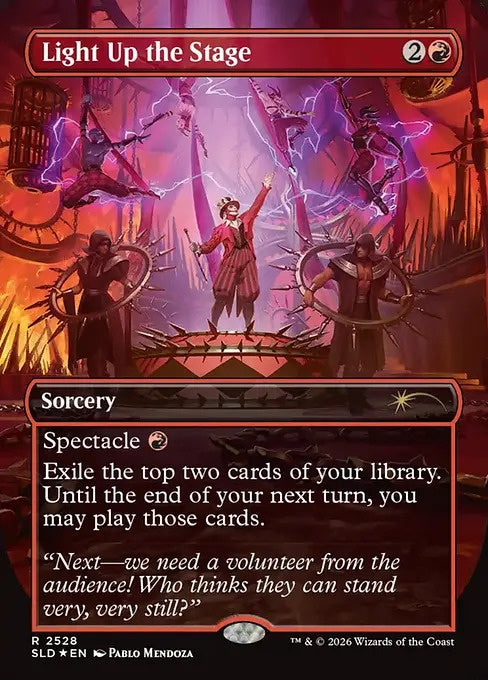 (英)【Foil】舞台照らし / Light Up the Stage ★ボーダーレス★ 【SLD】 Secret Lair: VIVA LAS RAKDOS No.2528