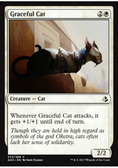 (英)優雅な猫 / Graceful Cat【AKH】 プレインズウォーカーデッキ収録 No.273