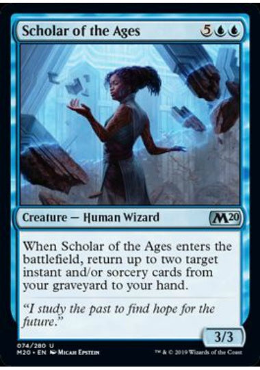 (英)【Foil】星霜の学者 / Scholar of the Ages【M20】 No.074
