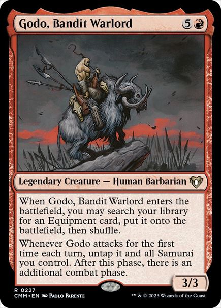 (英)【Foil】山賊の頭、伍堂 / Godo, Bandit Warlord【CMM】 No.0227