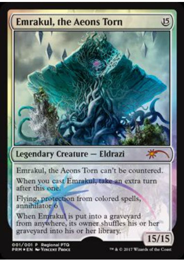 (英)【Foil】引き裂かれし永劫、エムラクール / Emrakul, the Aeons Torn【PRM】RPTQプロモ No.037