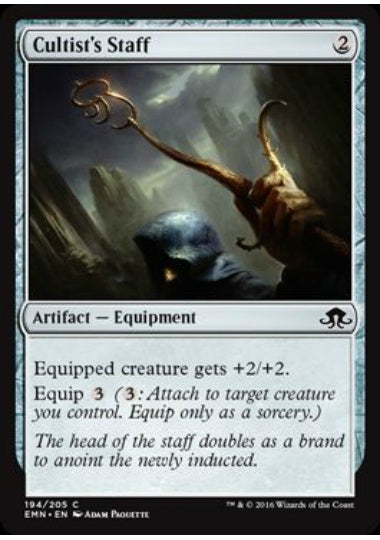 (英)【Foil】信者の杖 / Cultist's Staff【EMN】 No.194