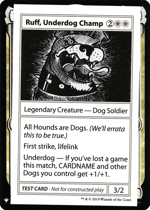 (英)Ruff, Underdog Champ【MB1-TEST】 No.010