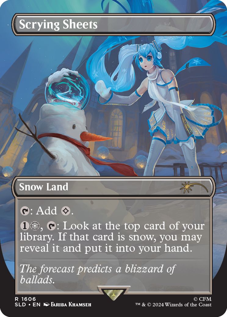(英)【Foil】占術の岩床 / Scrying Sheets【SLD】Secret Lair x Hatsune Miku: Winter Diva EN No.1606
