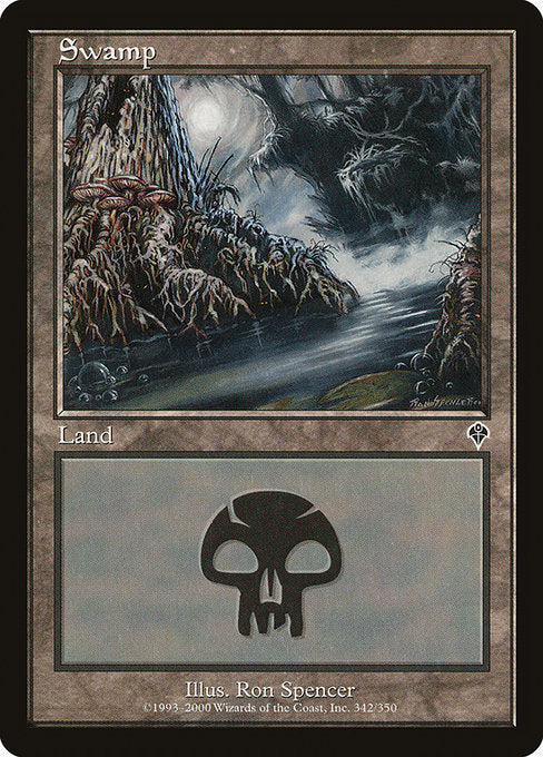 (英)【Foil】沼 / Swamp【INV】 No.342