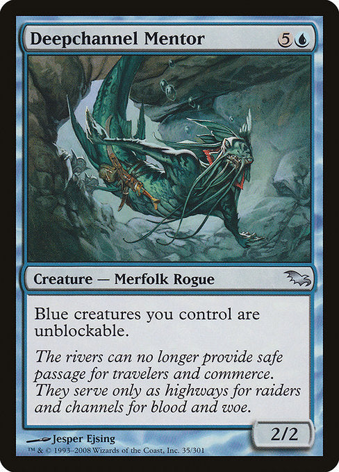 (英)【Foil】深水路の導師 / Deepchannel Mentor【SHM】 No.035