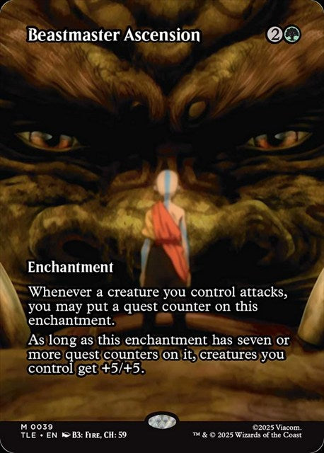 (英)【Foil】獣使いの昇天 / Beastmaster Ascension ★ボーダーレス★(「ソース・マテリアル」カード) 【TLE】 No.039