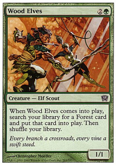 (英)【Foil】ウッド・エルフ / Wood Elves【9ED】 No.283