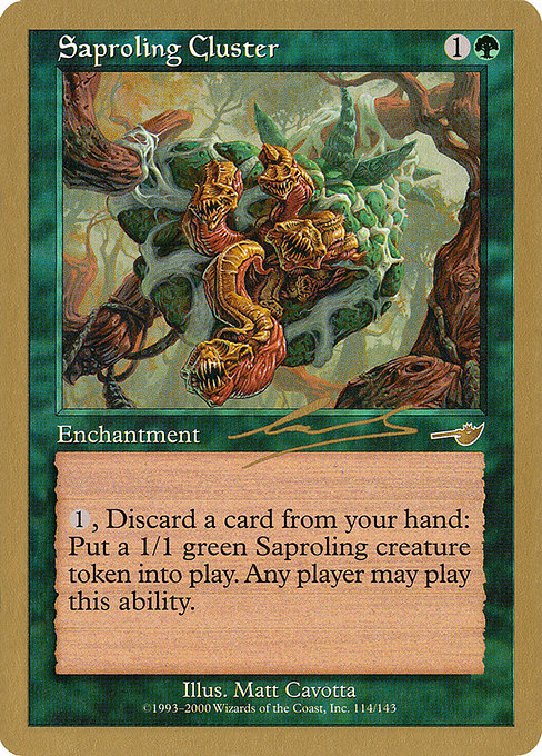 (英)菌獣の群落 / Saproling Cluster【WC00】 World Championship Decks 2000 Nicolas Labarre 金枠 No.062