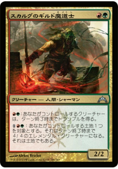 (日)【Foil】スカルグのギルド魔道士 / Skarrg Guildmage【GTC】 No.196