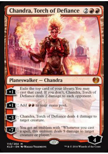 (英)【Foil】反逆の先導者、チャンドラ / Chandra, Torch of Defiance【KLD】 No.110