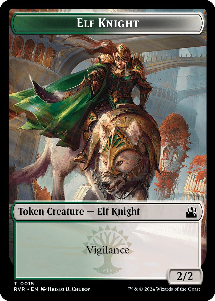 (英)エルフ・騎士トークン / Elf Knight Token【RVR-TOKEN】 No.015
