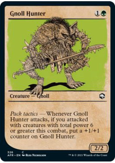 (英)【Foil】ノールの狩人 / Gnoll Hunter ★ショーケース枠★(ルールブック・カード) 【AFR】 No.326