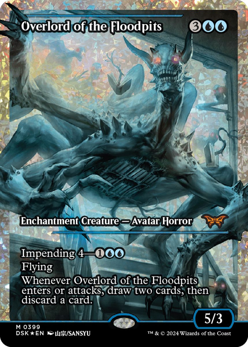 (英)【フラクチャーFoil】フラッドピットの大主 / Overlord of the Floodpits ★ショーケース枠★(ジャパン・ショーケース) 【DSK】 No.399