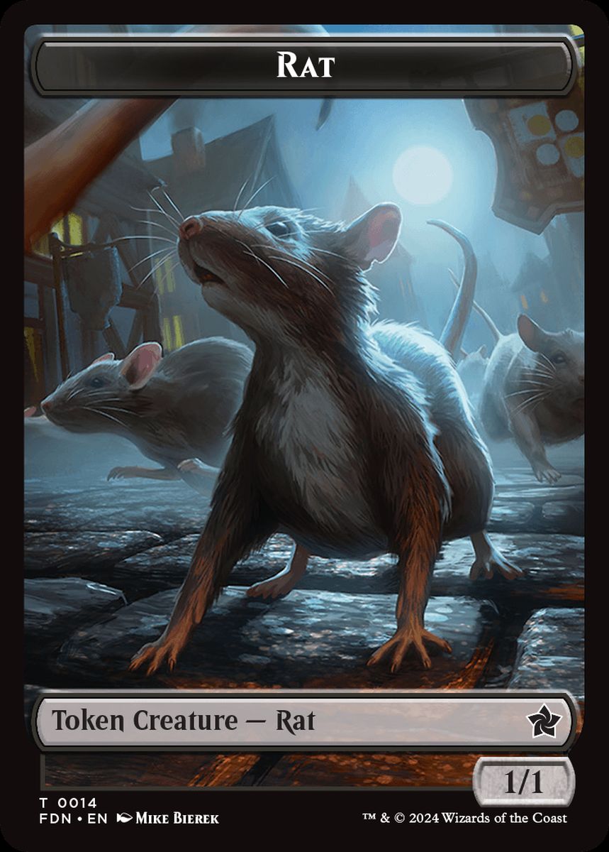 (英)ネズミトークン / Rat Token No.014 - ゾンビトークン / Zombie Token【FDN-TOKEN】 No.015