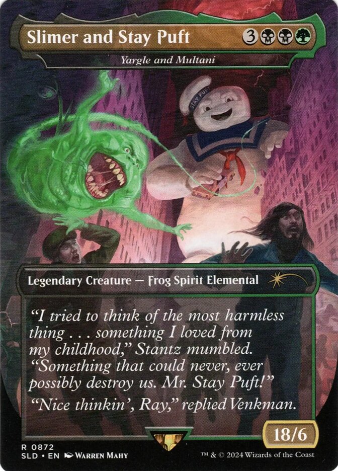 (英)【Foil】Slimer and Stay Puft[ヤーグルとムルタニ / Yargle and Multani]【SLD】Secret Lair x Ghostbusters: Slimer No.872