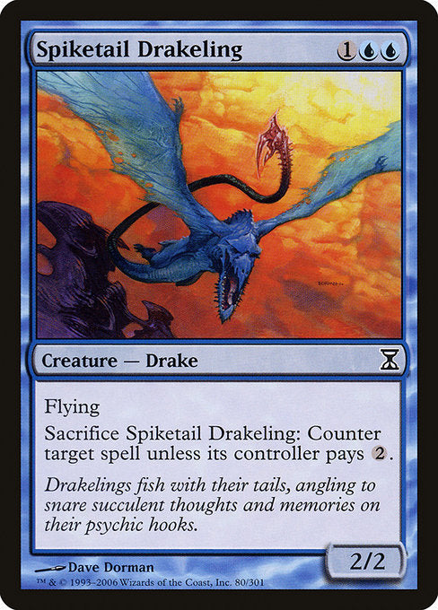 (英)【Foil】トゲ尾の仔ドレイク / Spiketail Drakeling【TSP】 No.080