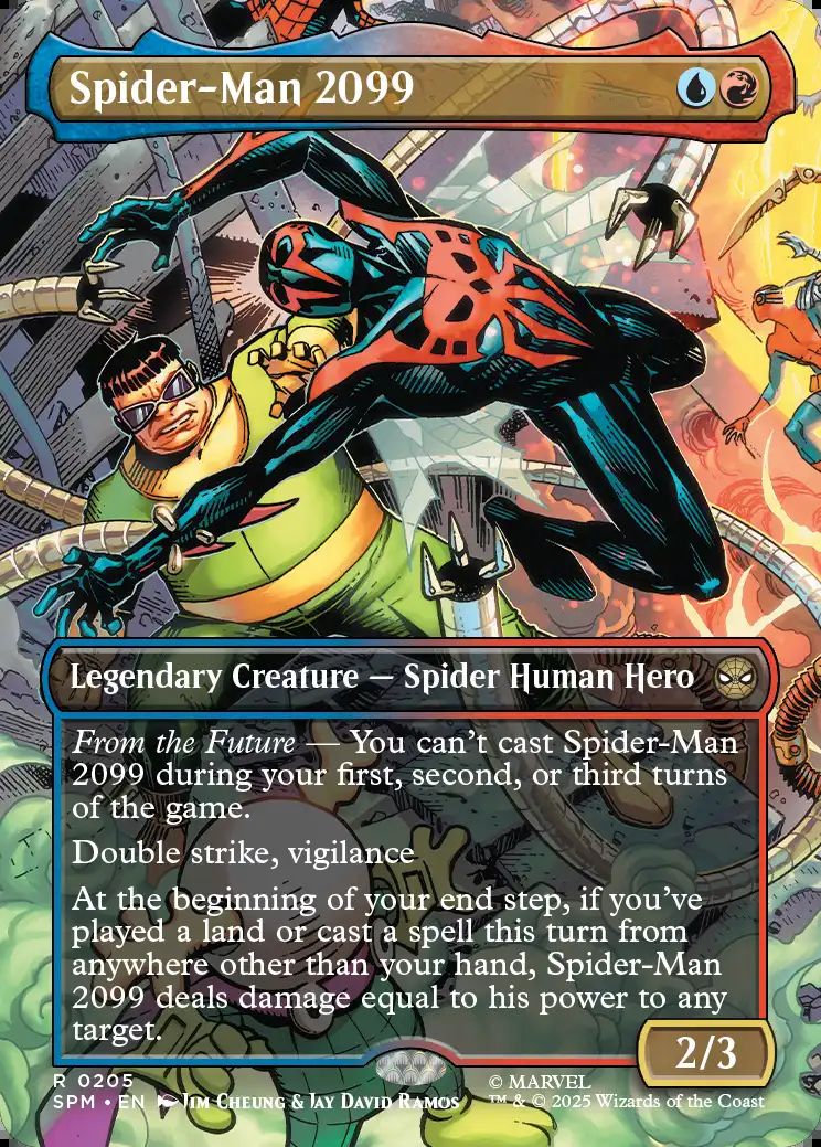 (英)【Foil】スパイダーマン2099 / Spider-Man 2099 ★ボーダーレス★(シーン・カード) 【SPM】 No.205