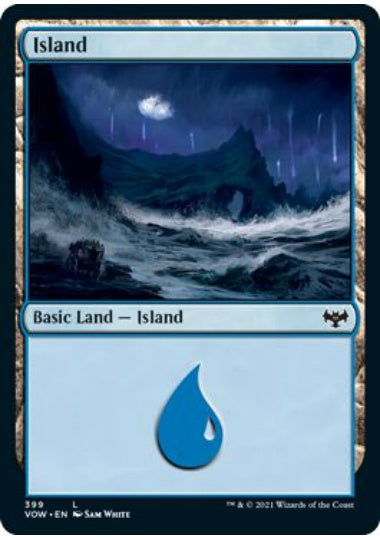 (英)【Foil】島 / Island【VOW】統率者デッキ収録 No.399