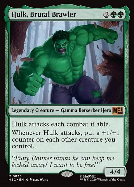 (英)凄まじき暴れん坊、ハルク / Hulk, Brutal Brawler【MSC】 No.833