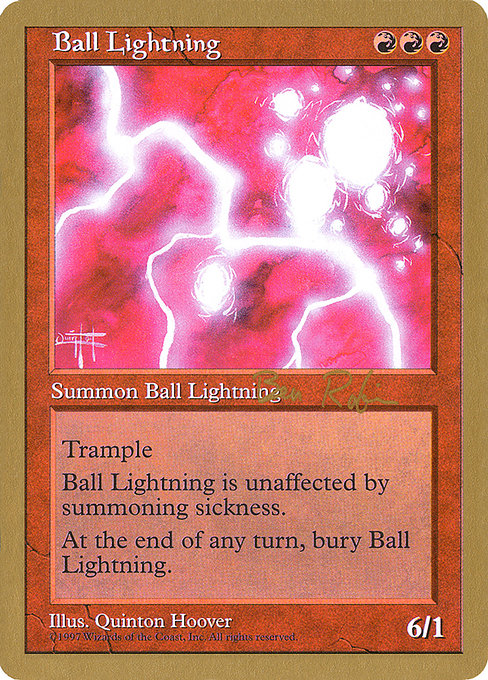 (英)ボール・ライトニング / Ball Lightning【WC98】 World Championship Decks 1998 Ben Rubin 金枠 No.041