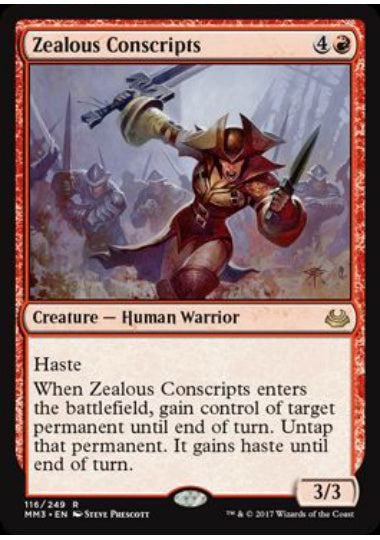 (英)【Foil】士気溢れる徴集兵 / Zealous Conscripts【MM3】 No.116