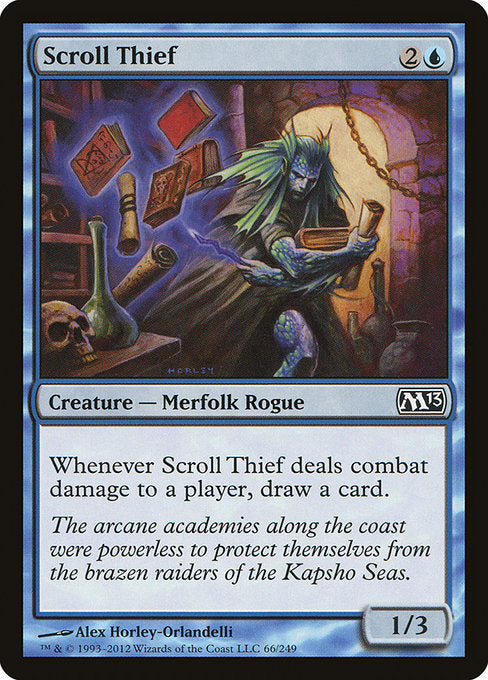 (英)【Foil】巻物泥棒 / Scroll Thief【M13】 No.066