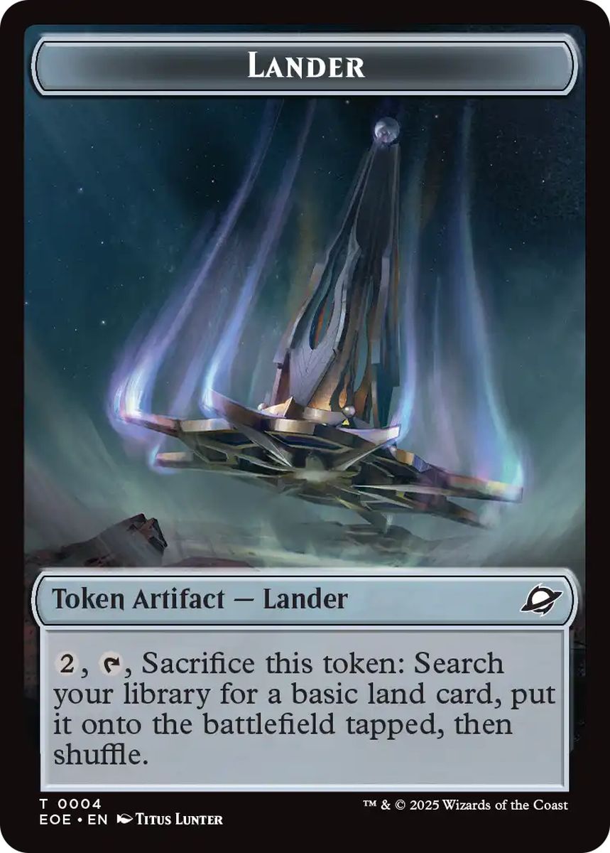 (英)【Foil】着陸船トークン / Lander Token No.004 - ロボットトークン / Robot Token【EOE-TOKEN】 No.010