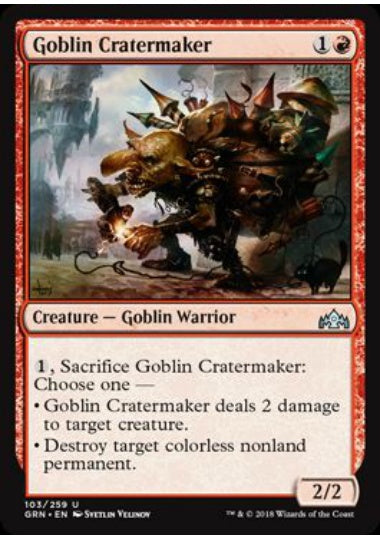 (英)【Foil】ゴブリンのクレーター掘り / Goblin Cratermaker【GRN】 No.103