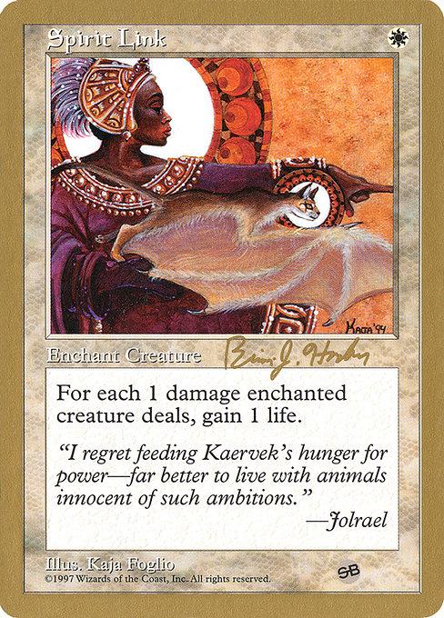 (英)魂の絆 / Spirit Link【WC98】 World Championship Decks 1998 Brian Hacker サイドボード 金枠 No.016