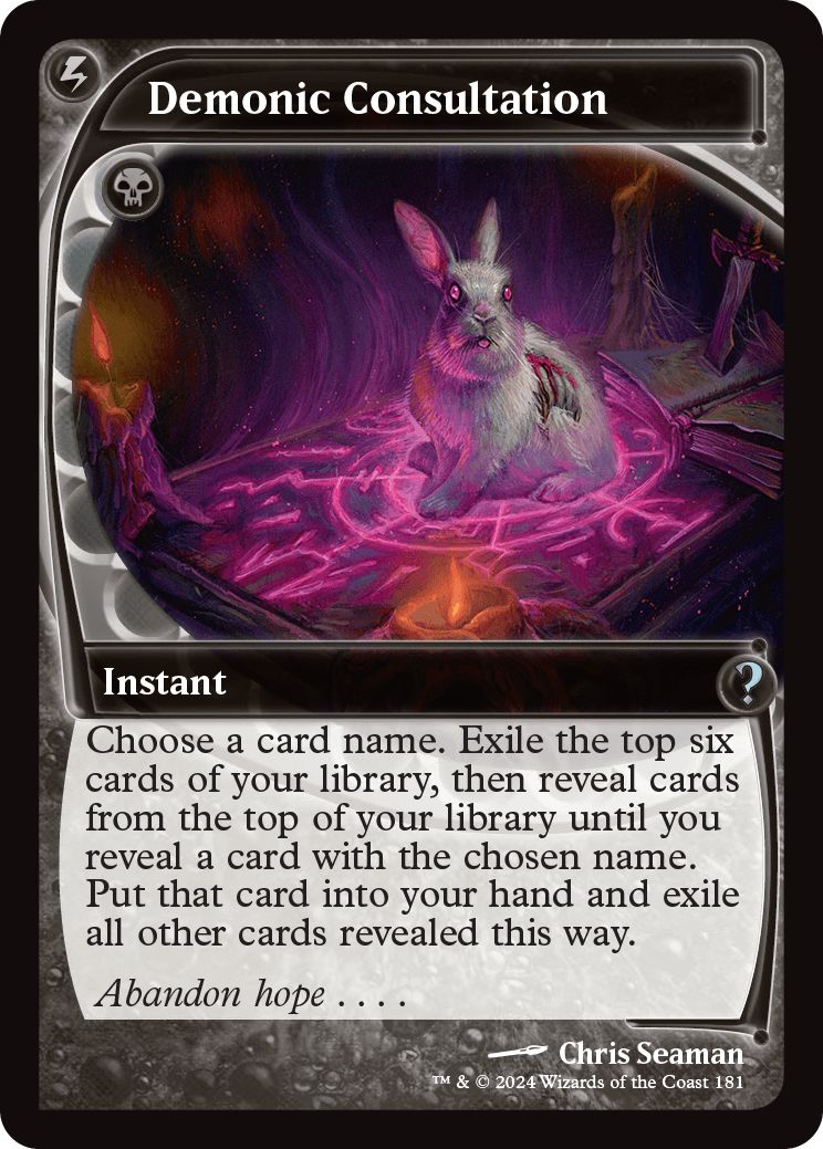 (英)【Foil】Demonic Consultation【MB2】 No.181