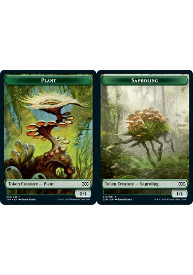 (英)【Foil】植物トークン / Plant TokenNo.016 - 苗木トークン / Saproling Token【2XM-TOKEN】 No.017
