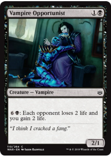 (英)【Foil】日和見吸血鬼 / Vampire Opportunist【WAR】 No.110