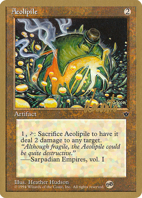 (英)Aeolipile【PTC】 ProTour NewYork Decks 1996 Michael Loconto サイドボード 金枠 No.161