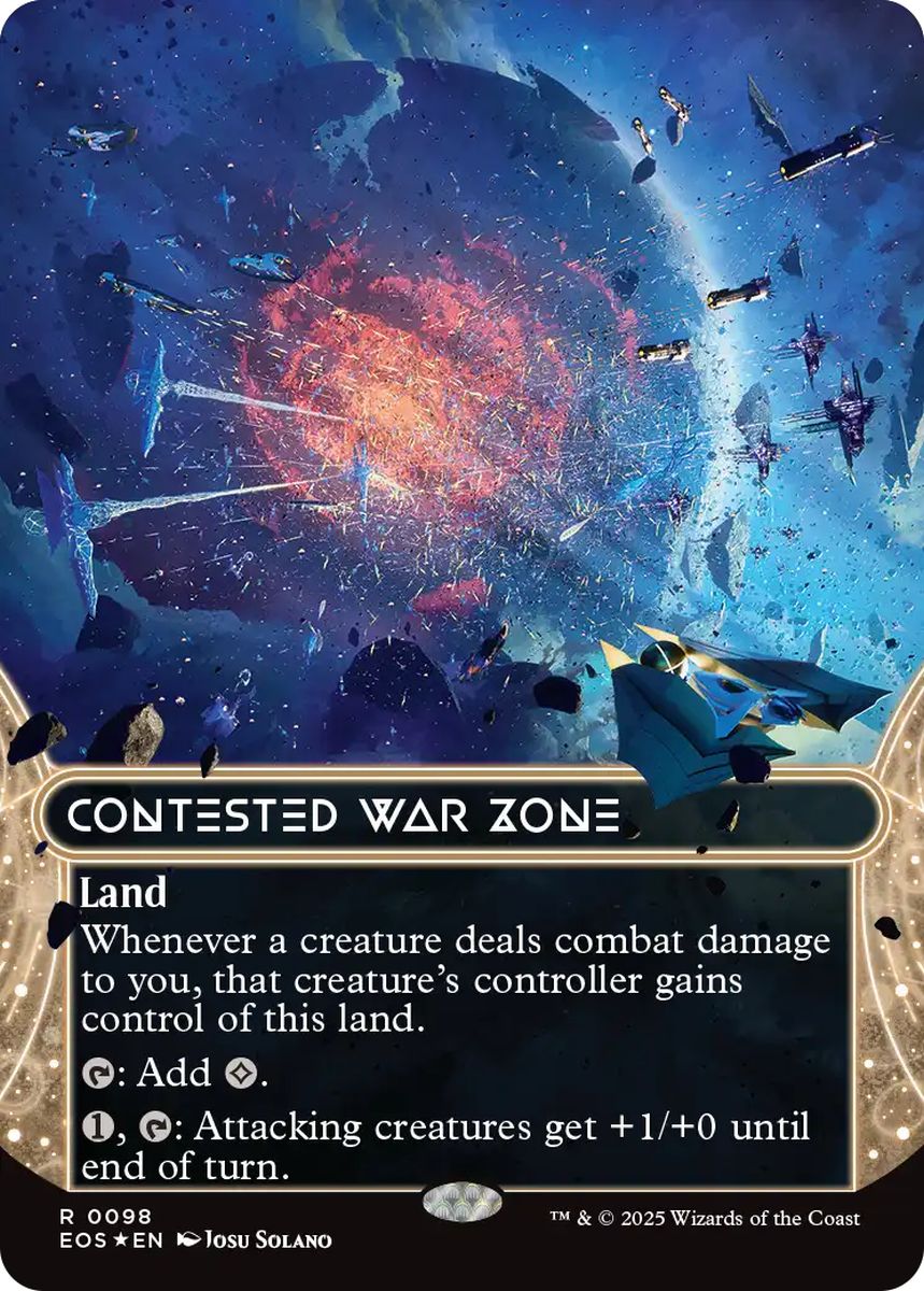(英)【ギャラクシーFoil】激戦の戦域 / Contested War Zone ★ボーダーレス★(「星景」) 【EOS】 No.098