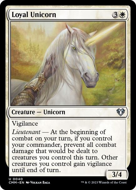 (英)【Foil】忠実なユニコーン / Loyal Unicorn【CMM】 No.0040