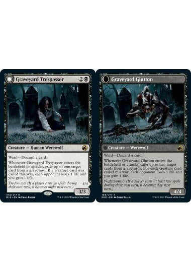 (英)【Foil】墓地の侵入者 / Graveyard Trespasser - 墓地の大食い / Graveyard Glutton【MID】 No.104