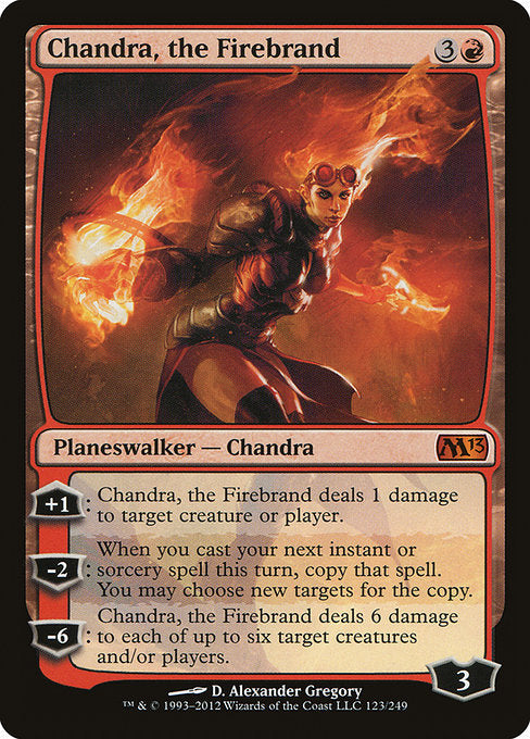 (英)【Foil】炬火のチャンドラ / Chandra, the Firebrand【M13】 No.123