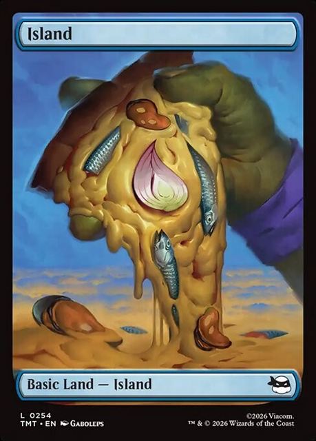 (英)島 / Island フルアート版「ピザ」基本土地 【TMT】 No.254