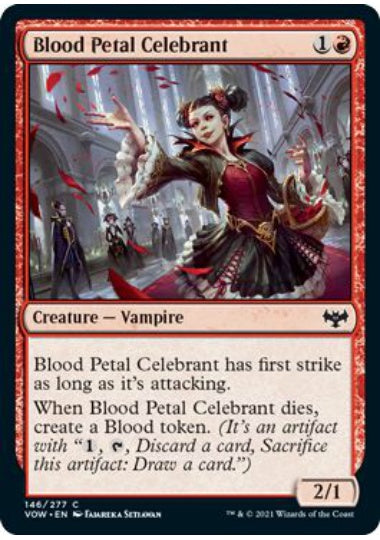 (英)【Foil】血花の祝賀者 / Blood Petal Celebrant【VOW】 No.146