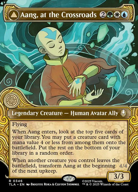 (英)岐路に立つアン - 定められし救済者、アン / Aang, at the Crossroads - Aang, Destined Savior ★ショーケース枠★(「エレメント」フレーム版) 【TLA】 No.346