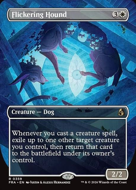 (英)【Foil】見え隠れする猟犬 / Flickering Hound ★ボーダーレス★(「ブレインツイスター・シリーズ」カード) 【FRA】 No.359
