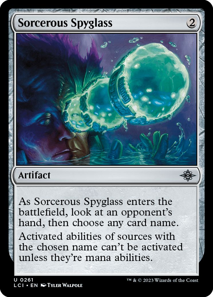 (英)【Foil】魔術遠眼鏡 / Sorcerous Spyglass【LCI】 No.261