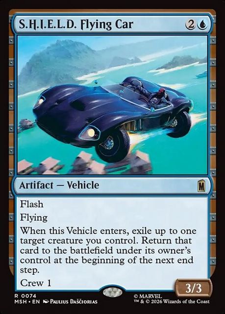 (英)【Foil】S.H.I.E.L.D.の飛行車 / S.H.I.E.L.D. Flying Car【MSH】 No.074