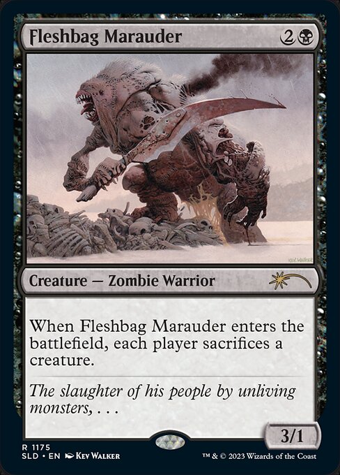 (英)【Foil】肉袋の匪賊 / Fleshbag Marauder【SLD】Artist Series: Kev Walker No.1175