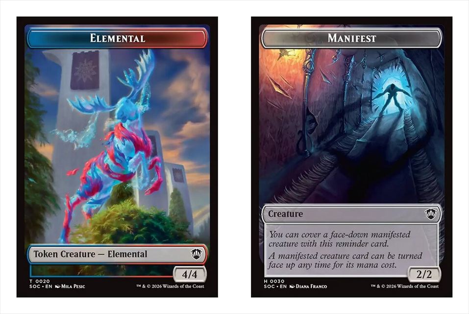 (英)エレメンタルトークン / Elemental Token No.020 - 予示トークン / Manifest No.030【SOC-TOKEN】 No.017