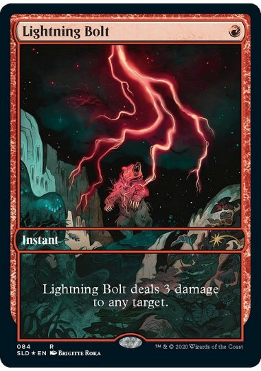 (英)【Foil】稲妻 / Lightning Bolt【SLD】Mountain, Go No.084