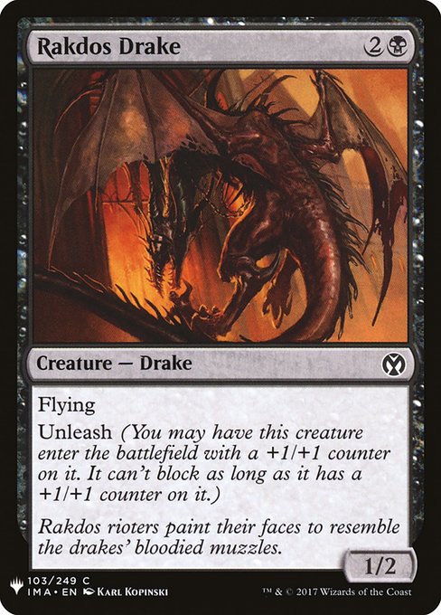 (英)ラクドスのドレイク / Rakdos Drake【MB1】 No.0743