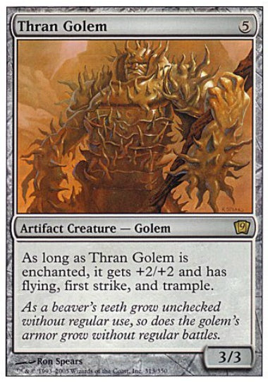(英)【Foil】スランのゴーレム / Thran Golem【9ED】 No.313